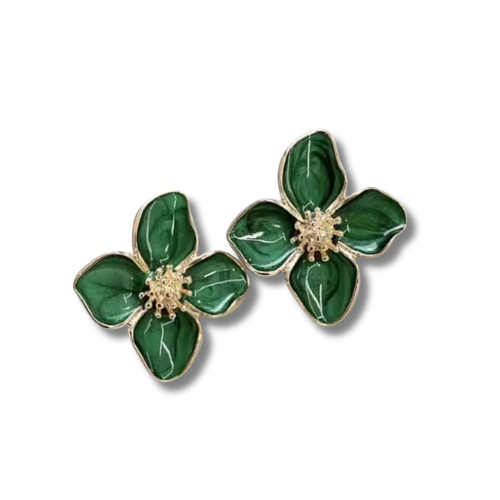 Green Dogwood Earrings