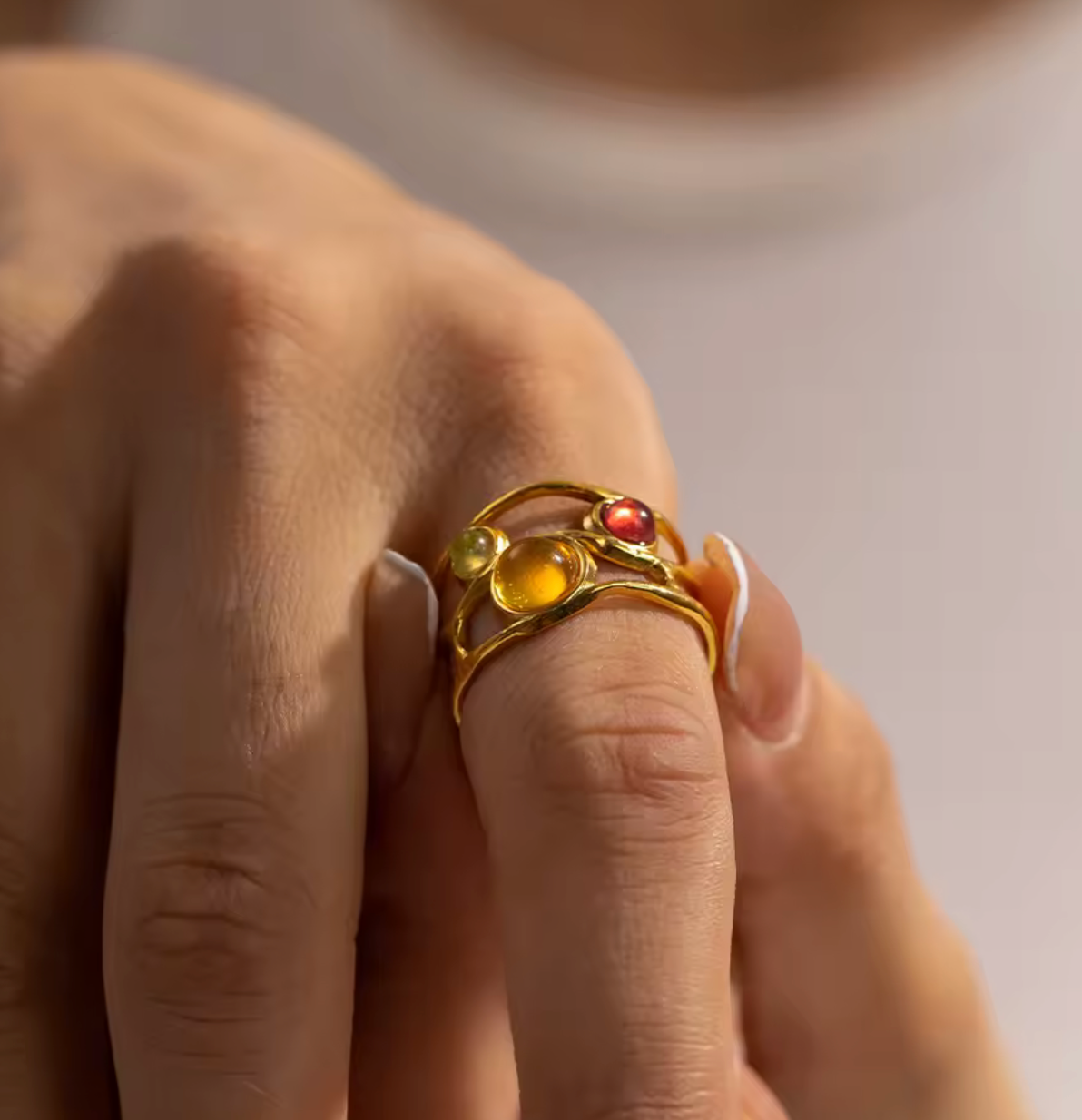 Saffron Mosaic Ring