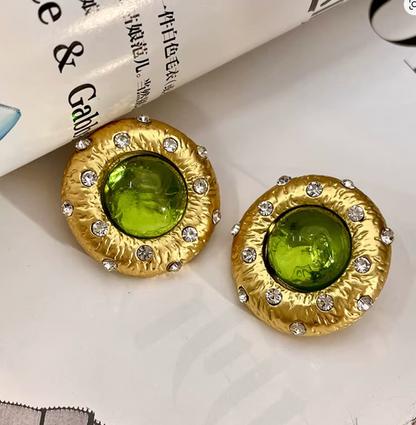 Emerald Cushion Earrings