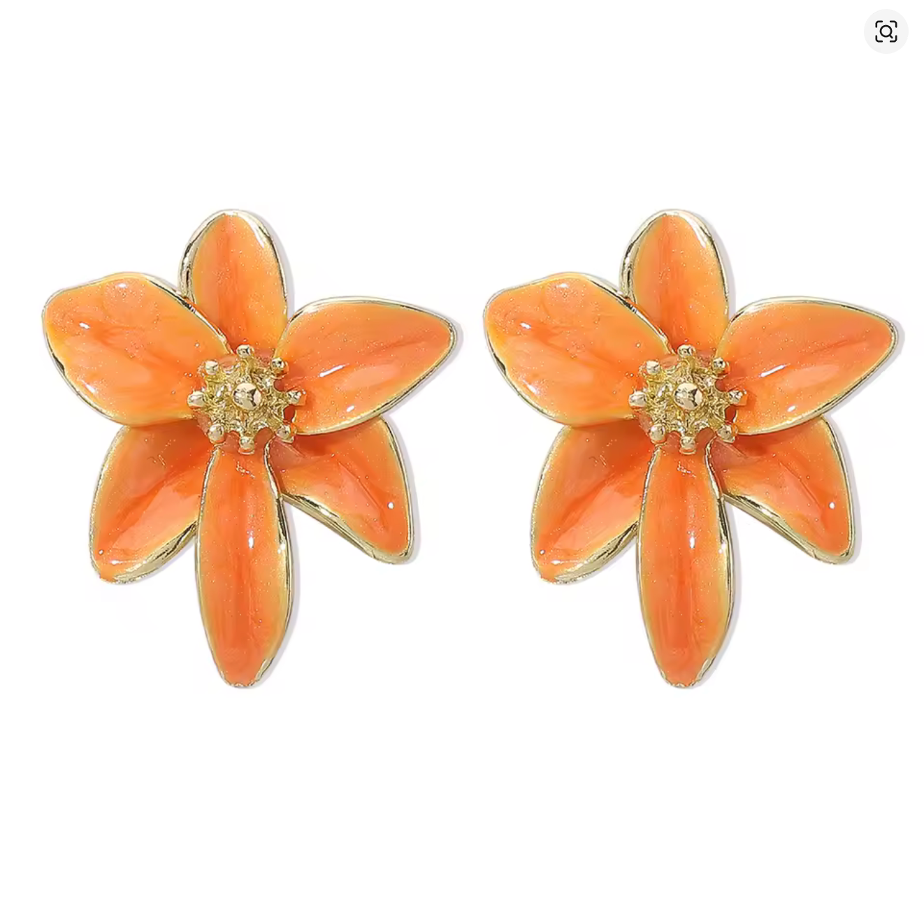 Orange Dogwood Earrings
